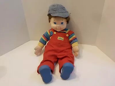 N G0406 Vintage 80s My Buddy Doll 23  Brown Hair Red Overalls Hasbro • $54.99