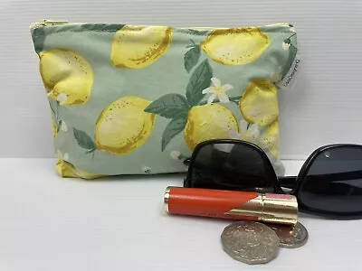 Yellow Lemons Memories Of Italy Travel Makeup Pouch  Pencil Case 20 X 13 Cm • $10