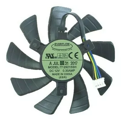 85MM T129215SH 4PIN Cooler Cooling Fan For Zotac GeForce GTX 1060 3GB Itx Mini * • £21.59