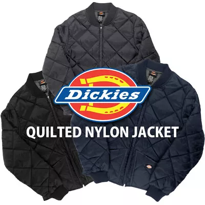 Dickies Diamond Quilted Nylon Jacket Men's Zip Up Fleece Lined Style# 61242 • $54.99