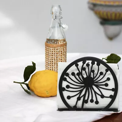 Metal Dandelion Napkin Holder Freestanding Tissue Dispenser For Home Table-TB • £10.99