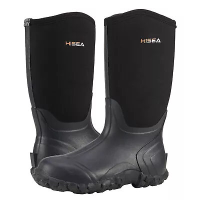 HISEA Men Rain Boots Waterproof Breathable Neoprene Rubber Outdoor Work Wellies  • $57.89