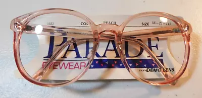 Vintage PARADE EYEWEAR #1032 Peach 56/21 P3 Eyeglass Frame New Old Stock #311 • $9.99