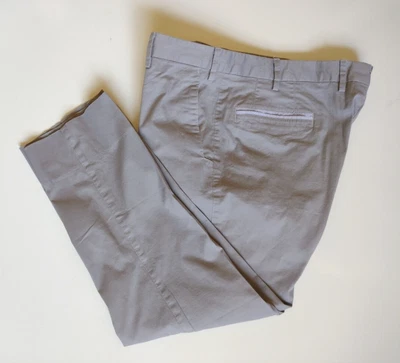 $89 • Buy Domenico Vacca Italy Mens Slim Trouses Stretch Cotton Pants 52 Drop 6