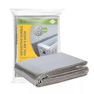 5M Radiator Reflective Foil Roll Panel Energy Saving Insulation DIY Rooms Heater • £10.94