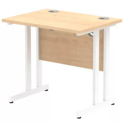 Impulse 800/600 Rectangle White Cantilever Leg Desk Maple • £147.11