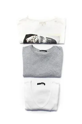 Life Is A Joke Brandy Melville Womens Cotton Graphic Tops White Size XS Lot 3 • £40