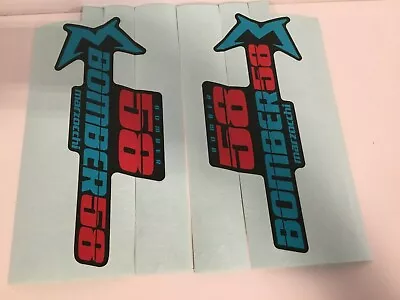 Marzocchi Bomber 58 Fork Blue & Red Left & Right Decal Set 40mm Stickers • $12.99