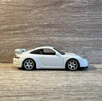 Matchbox Porsche 911 GT3 White Custom Real Rider Rubber Tyres • £10