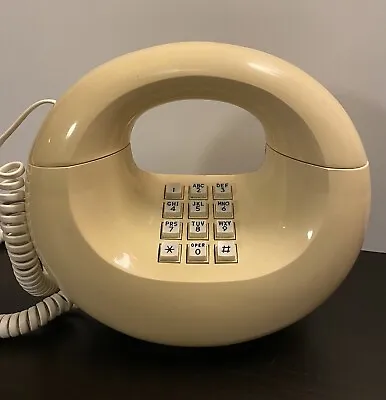 Vintage Cream Western Electric Donut Push Button Sculptura Telephone • $142