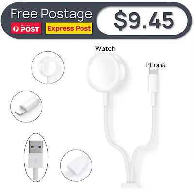 $2.40 • Buy 2 In 1 Charging Cable For Apple IPhone & Watch Magnetic Charger Cord IWatch