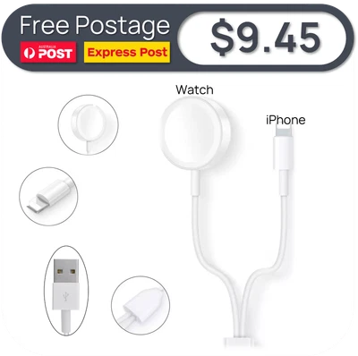 $2.40 • Buy 2 In 1 Charging Cable For Apple IPhone & Watch Magnetic Charger Cord IWatch