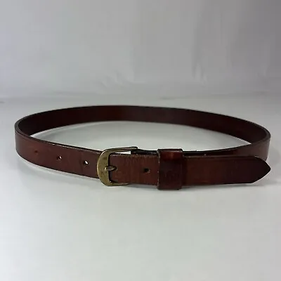 Calvin Klein Brown Italian Saddle Leather Belt - Made In USA - Women's Size 28 • £15.96