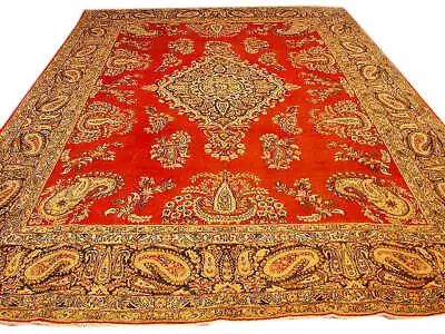 9' X 13' VINTAGE Traditional Saroouk Rug S10-5983 • $1687.50