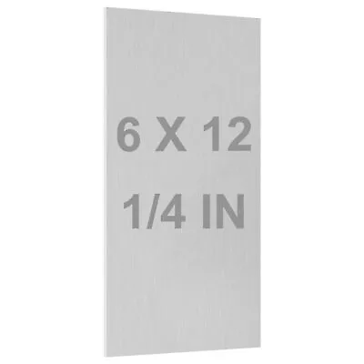 6061 T651 Aluminum Sheet Metal 6 X 12 X 1/4 Inch Flat Plain Aluminum Plate Co... • $23.21