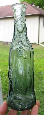 Nice Tall Aqua Colored Lady Madonna Bottle Pontil Applied Handle Clean L@@k • $39