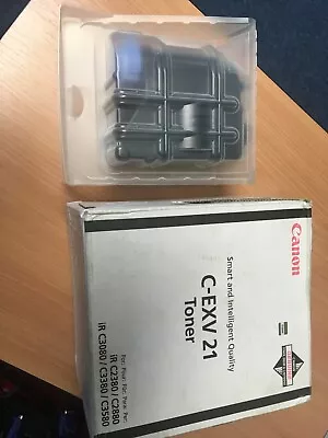 NEW Canon C-exv21 Genuine Original Cyan & Black Toner Cartridges • £12
