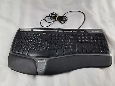 Microsoft Natural Ergonomic Keyboard 4000 V1.0 KU-0462 USB Wired Black TESTED • $59.99