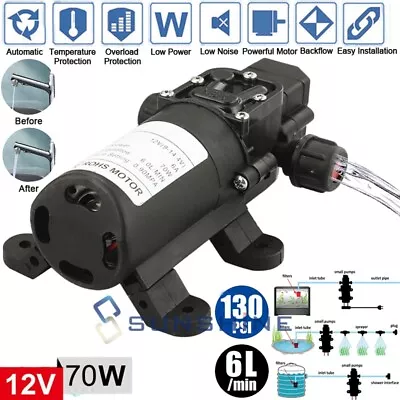 $31.99 • Buy 12V Automatic Fresh Water Pressure Diaphragm Pump 6GPM 130PSI For Boat/Marine/RV