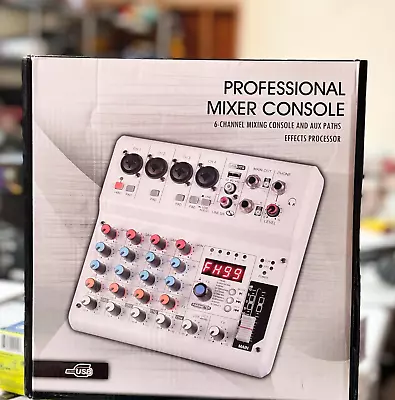 6-Channel Audio Mixer With 99 Sound Effects For PCPortable Sound Mixing Console • $52.99