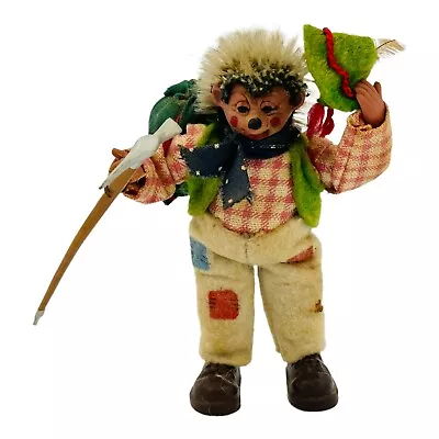 Vintage Steiff Peter Mecki 3.5  Hedgehog Doll Hitch Hiker W/ Ax & Bag • $42.46