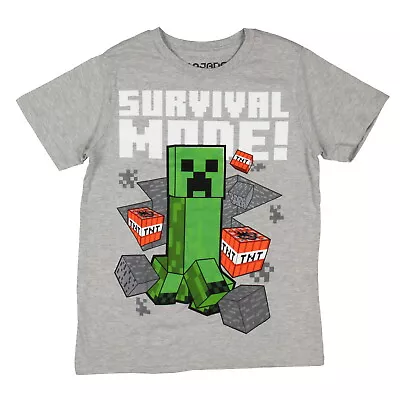 Minecraft Boys' Creeper TNT Survival Mode Graphic Print T-Shirt • $14.99