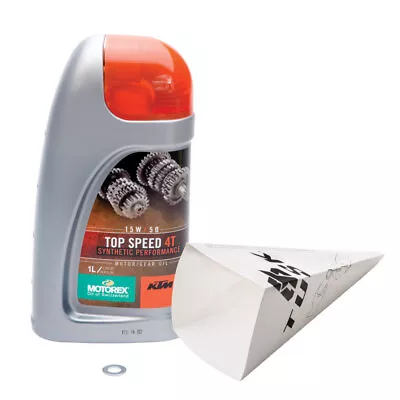 Tusk 2-Stroke Transmission Oil Change Kit KTM Motorex Top Speed 4T 15W-50 • $35.87
