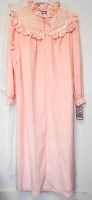 Beth Michaels NWT Women's Night Gown Size M Pink Peach Light Weight Fleece • £14.60