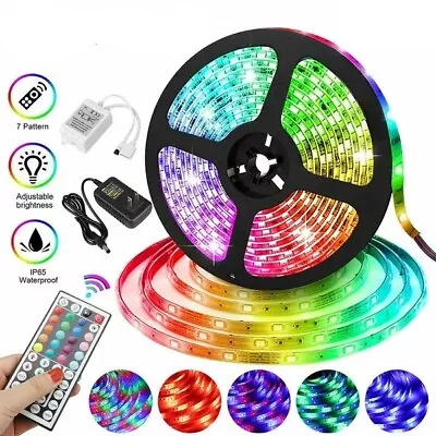 £21.95 • Buy LED Strip Lights 1-10M 5050 RGB Colour Changing Tape Cabinet Kitchen TV Lighting