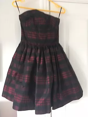 Jack Wills Brownlow Strapless Dress Damson Size Uk8 • £35