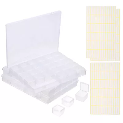 8x7x1.1 Inch Bead Storage Containers Box With 90 Pack Mini Box 3 Sheet Label • $29.32