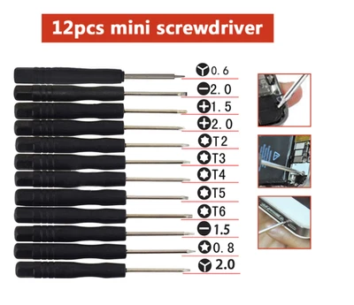 $5.50 • Buy 12pcs/set Mini Multi-Function Precision Screwdriver Set Tablet Repairing Tools