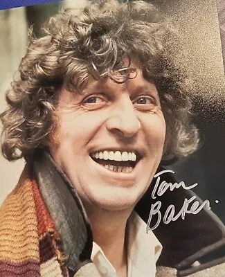 £34.99 • Buy Tom Baker 4th Doctor Who Genuine Hand Signed 10x8 Coloured Photo 