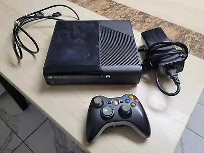 $95 • Buy Microsoft Xbox 360 E Console Black Works With Cords And Controller 