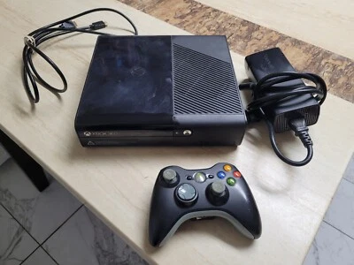 $95 • Buy Microsoft Xbox 360 E Console Black Works With Cords And Controller 