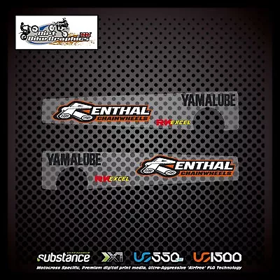 Yamaha YZ YZF Renthal RK Swingarm Orange On Clear Decal Sticker MX (255) • $18.68