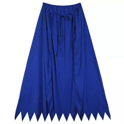 32  Blue Cape ~ HALLOWEEN SUPERHERO MAGICIAN KING COSTUME PARTY SAWTOOTH CAPE • $8.95