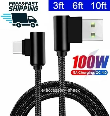 90 Degree Right Angle USB-C To A Cable Charger Cord Samsung Galaxy A20 A21 A22 • $2.35