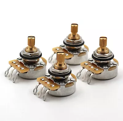 CTS 500K TAOT CUSTOM SHORT Split Shaft Audio Potentiometers Pots - SET Of 4 • $25.55