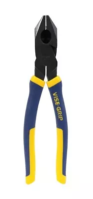 IRWIN 2078209 Steel Blue/Yellow Comfort Grip Linesman Plier 9-1/2 L In. • $29.51
