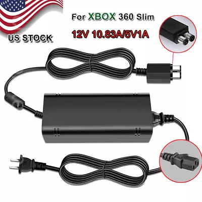 135W Replacement Charger For Xbox 360 Slim Brick AC Adapter Power Supply Cable • $17.89