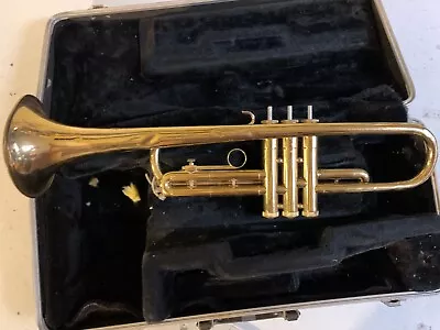 Vincent Bach Selmer Bundy Trumpet USA-Missing Valve Tops-no Mouth Pc W/hard Case • $65