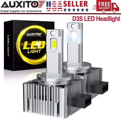 AUXITO LED Headlight Bulb D1S D1R D3S D3R High Low Beam HID Xenon Conversion Kit • $53.79