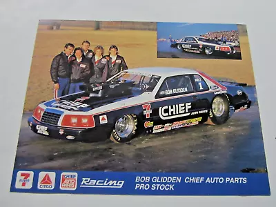 NHRA 1986 Bob Glidden Chief AP #1 Thunderbird Pro Stock Drag Racing Handout • $4.75