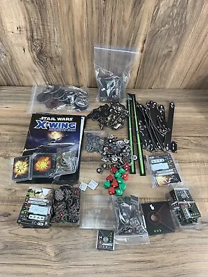 Lot Of Star Wars Xwing Miniature Game Dice Cards & Game Pieces • $84.99