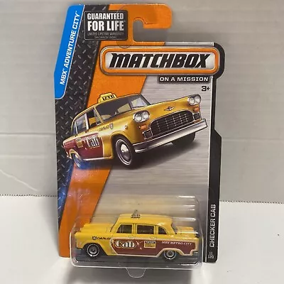 2014 Matchbox #11/120 Checker Cab On A Mission MBX Adventure City NOC 1:62 • $4.79