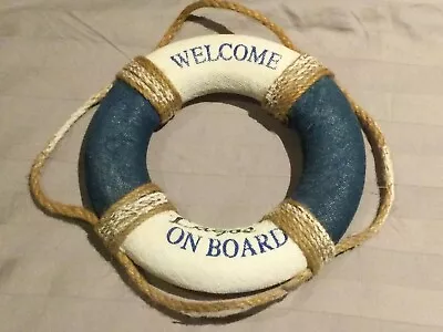 Nautical Life Lifebuoy Ring - 'Welcome Aboard - Lagos' - Wall Hanging Home Decor • £5