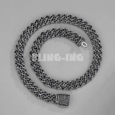 11mm 5 Colors Mens Miami Cuban Chain Hip Hop Crystal Cuban Bracelet Necklace • $19.19