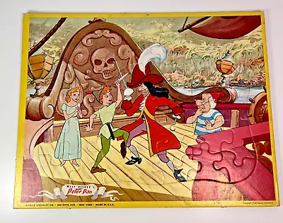 VINTAGE Jaymar Frame Tray Puzzle Walt Disney's Peter Pan Sword Fight With Hook • $19.99