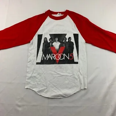 Maroon 5 V Band Mens All Style Apparel T-Shirt White Red Concert Tour 2015 S • $24.88